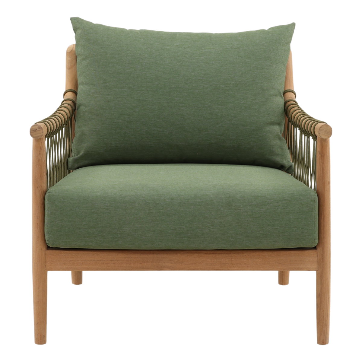 Tahoe Outdoor Sofa Chair Green, Accent Chair by Dovetail, 31" width x 33.46" height x 30.7" depth View 2