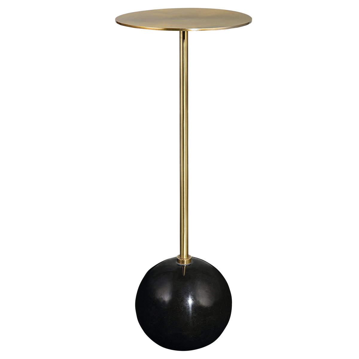 Gimlet Brass Drink Table, Side & End Table by Uttermost, 8.5" width x 22" height x 8.5" depth View 1