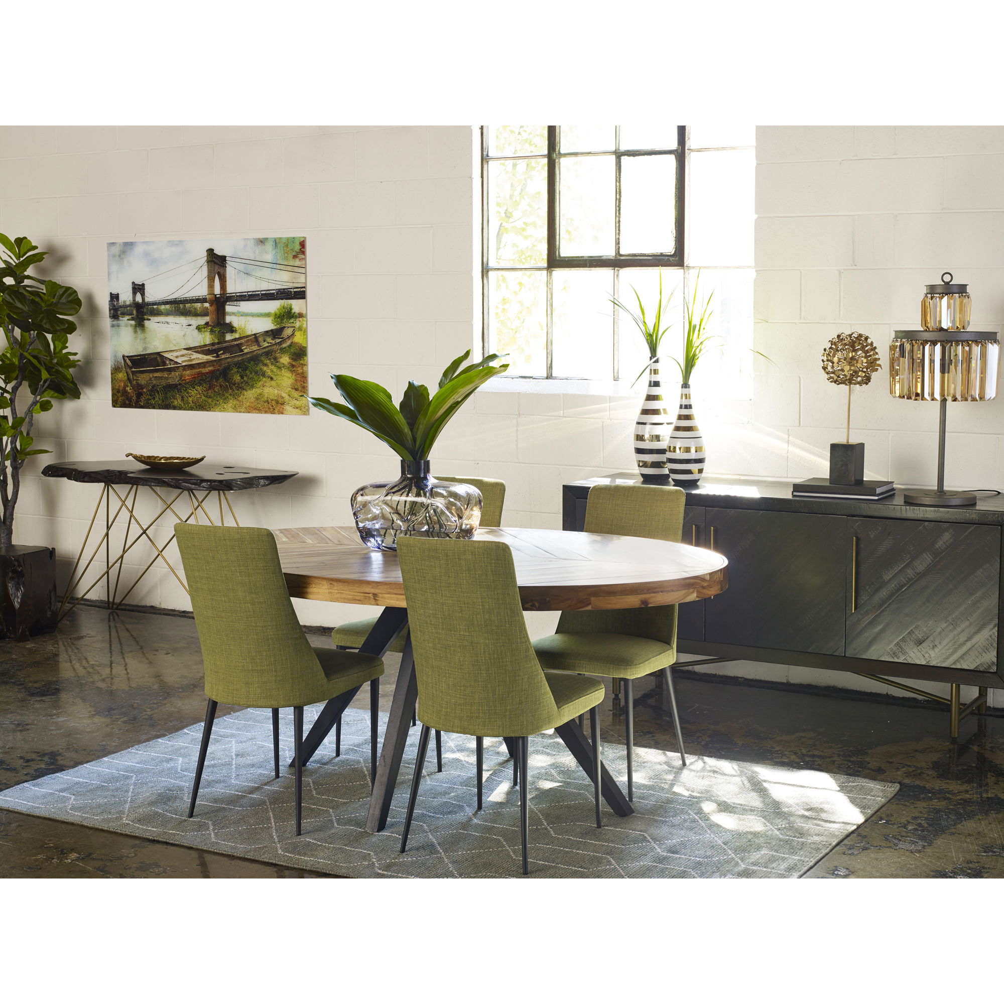 Parq Oval Dining Table Amber large image 