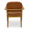 Norrie Dining Chair Brown Leather, by Moe's Home, 24.41" width x 33.46" height x 24.41" depth thumbnail 4