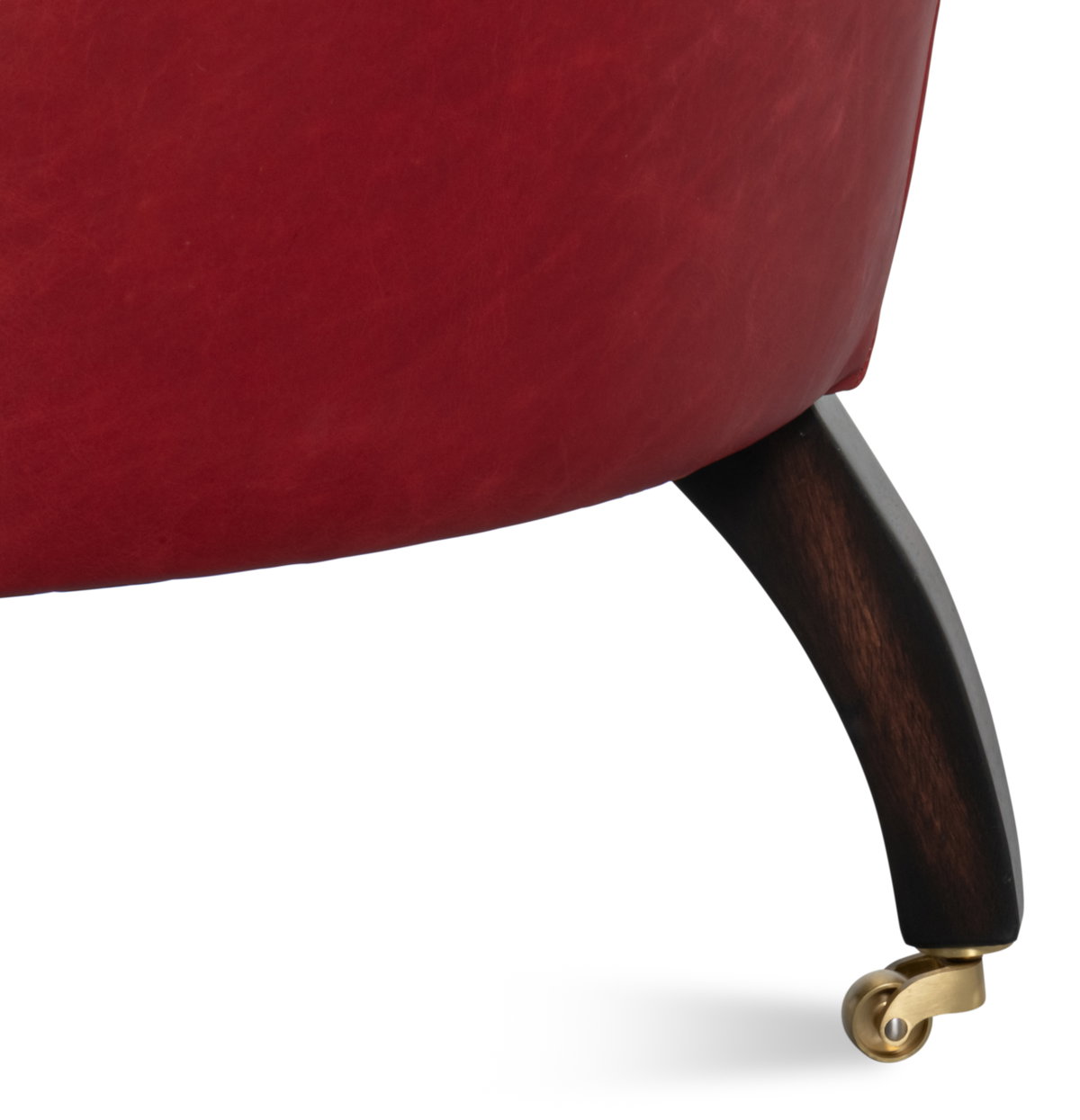Bastian Armchair  New Rouge Leather, by Sarreid, 2'9" length x 2'9" width x 2'7" height View 8