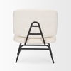 Nora Cream Fabric with Matte Black Metal Legs Accent Chair, by Mercana, 30.79" length x 25.39" width x 31.89" height thumbnail 7
