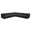 Clove L-shaped Sectional Deep Brown, Sectional Sofa by Moe's Home, 127.2" width x 22" height x 127.2" depth thumbnail 1