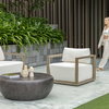 Remsen Outdoor Gray Lounge Chair, Outdoor Accent Chair by Uttermost, 2'9.5" width x 2'8" height x 2'11" depth thumbnail 4