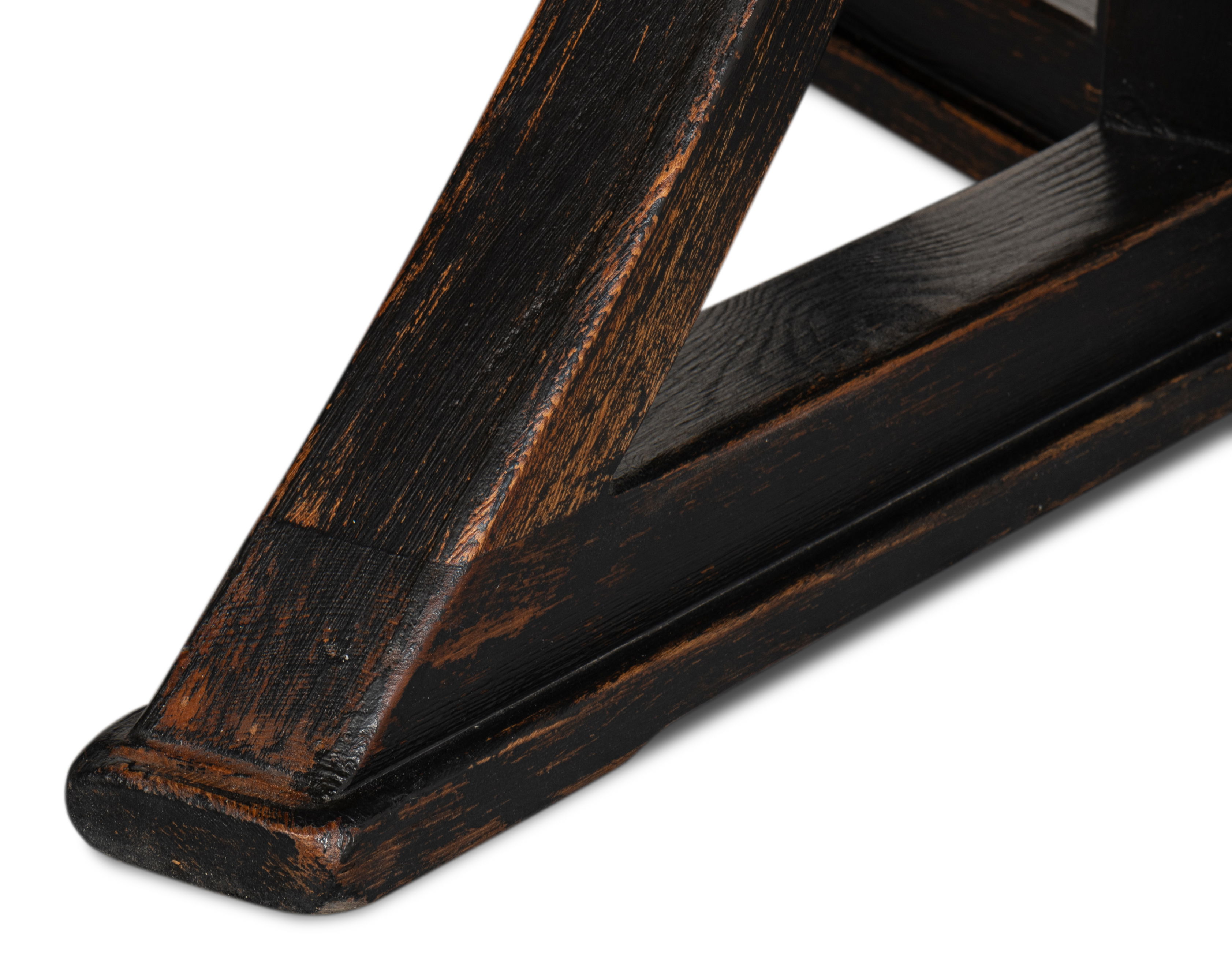 Flying Buttress Dining Table,Ant. Black, by Sarreid, 54" length x 54" width x 30" height View 7