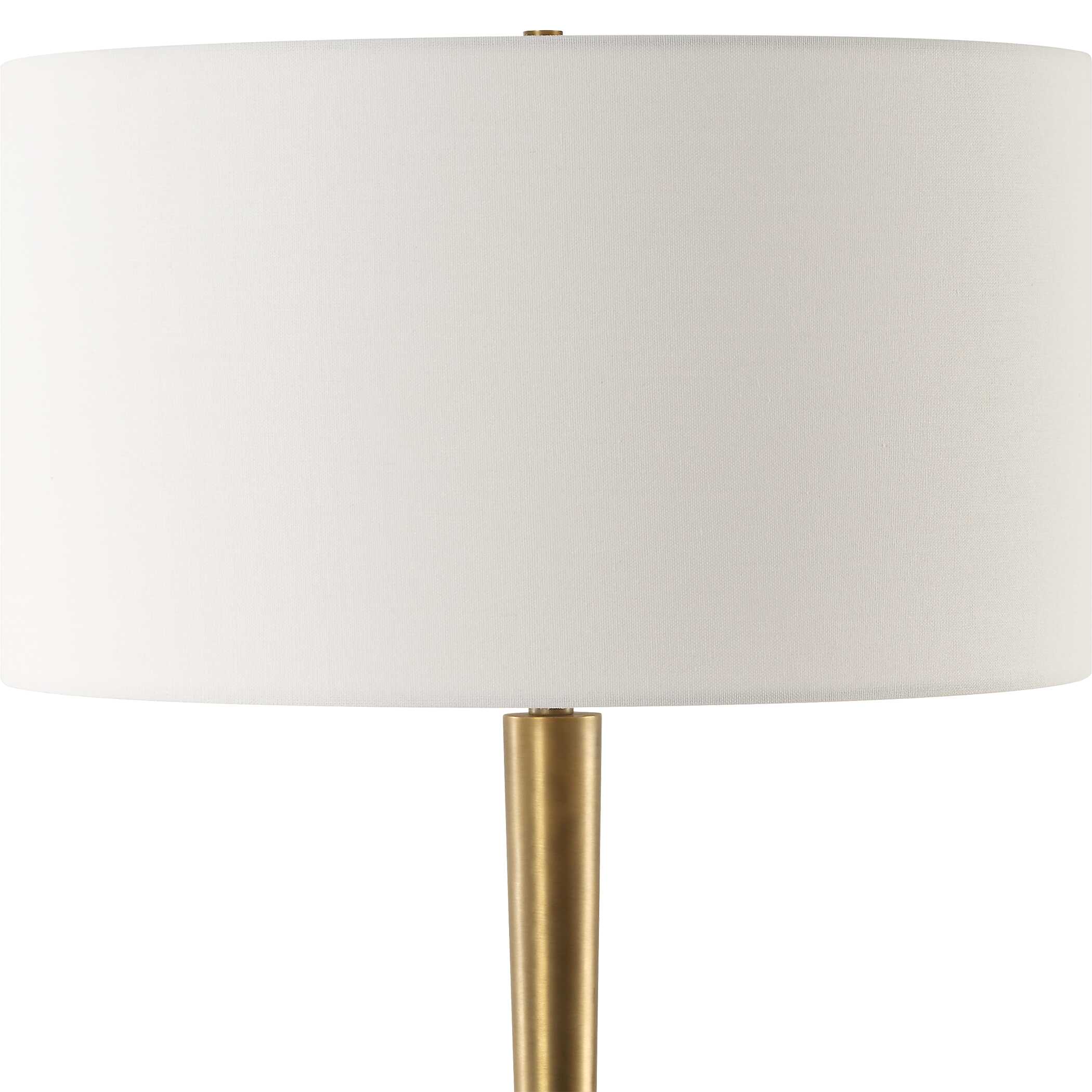 Avola White Marble Table Lamp, by Uttermost, 16" width x 32" height x 16" depth View 7