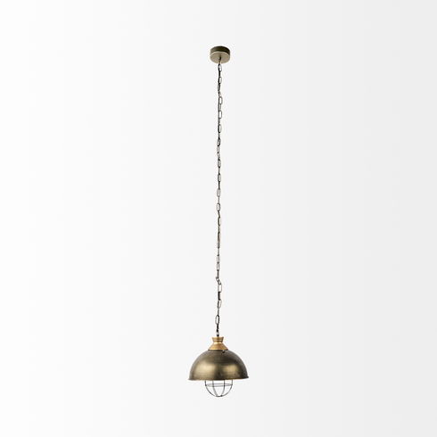 Dawson I 13x13.5 Silver Toned Metal Dome Pendant Light