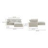 Clay Nook Modular Sectional Coastside Sand, Sectional Sofa by Moe's Home, 89" width x 32" height x 89" depth thumbnail 6