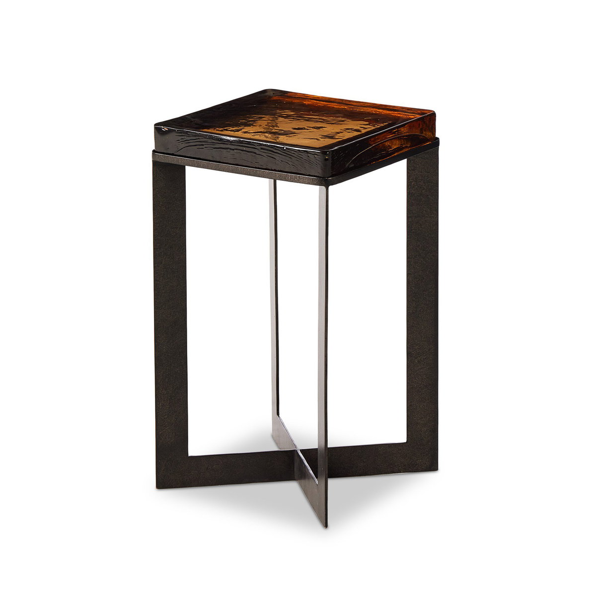 Lennie Cast Glass End Table, Side & End Table by Four Hands, 12.5" width x 22" height x 12.5" depth View 2