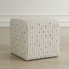 Joie White Chenille Ottoman, Furniture by Uttermost, 18" width x 18" height x 18" depth thumbnail 2