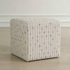 Joie White Chenille Ottoman, by Uttermost, 18" width x 18" height x 18" depth thumbnail 2
