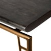 Givens 24.25'H Seat Height Brown Wood Seat Gold Metal Frame Stool, Counter & Bar Stool by Mercana, 14" length x 15.8" width x 26" height thumbnail 9