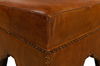 Giuseppe Footstool, Light Brown, Seating by Sarreid, 18" length x 18" width x 20" height thumbnail 6