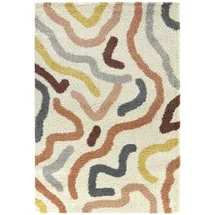 Online Designer Bedroom Edlow Contemporary Rainbow Coloured Shag Area Rug