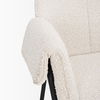 Brently Dining Chair with Cream Boucle Fabric & Matte Black Metal Legs thumbnail 9