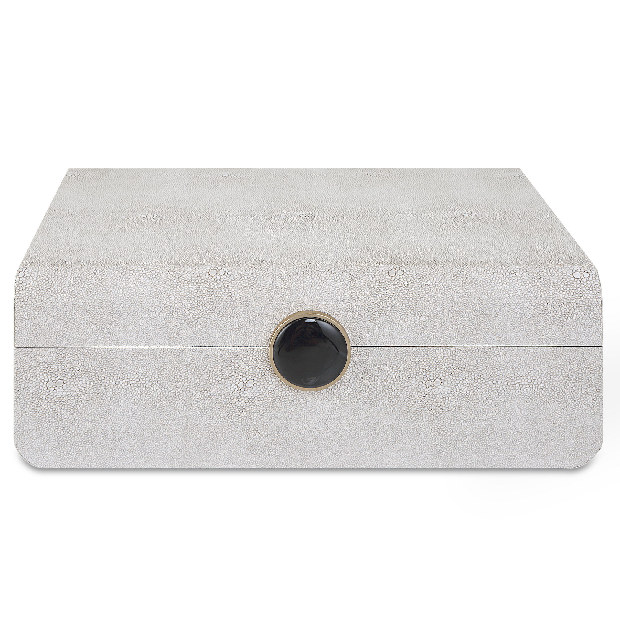 Lalique White Shagreen Box large image 