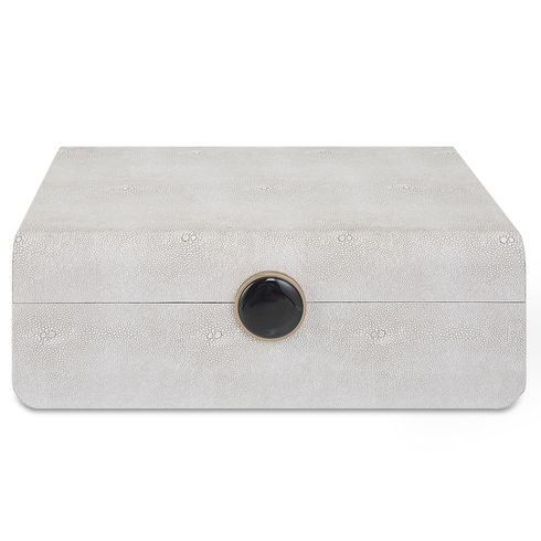 Lalique White Shagreen Box