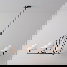 Online Designer Other Beatrix Chandelier Dark Bronze White Linen (46")