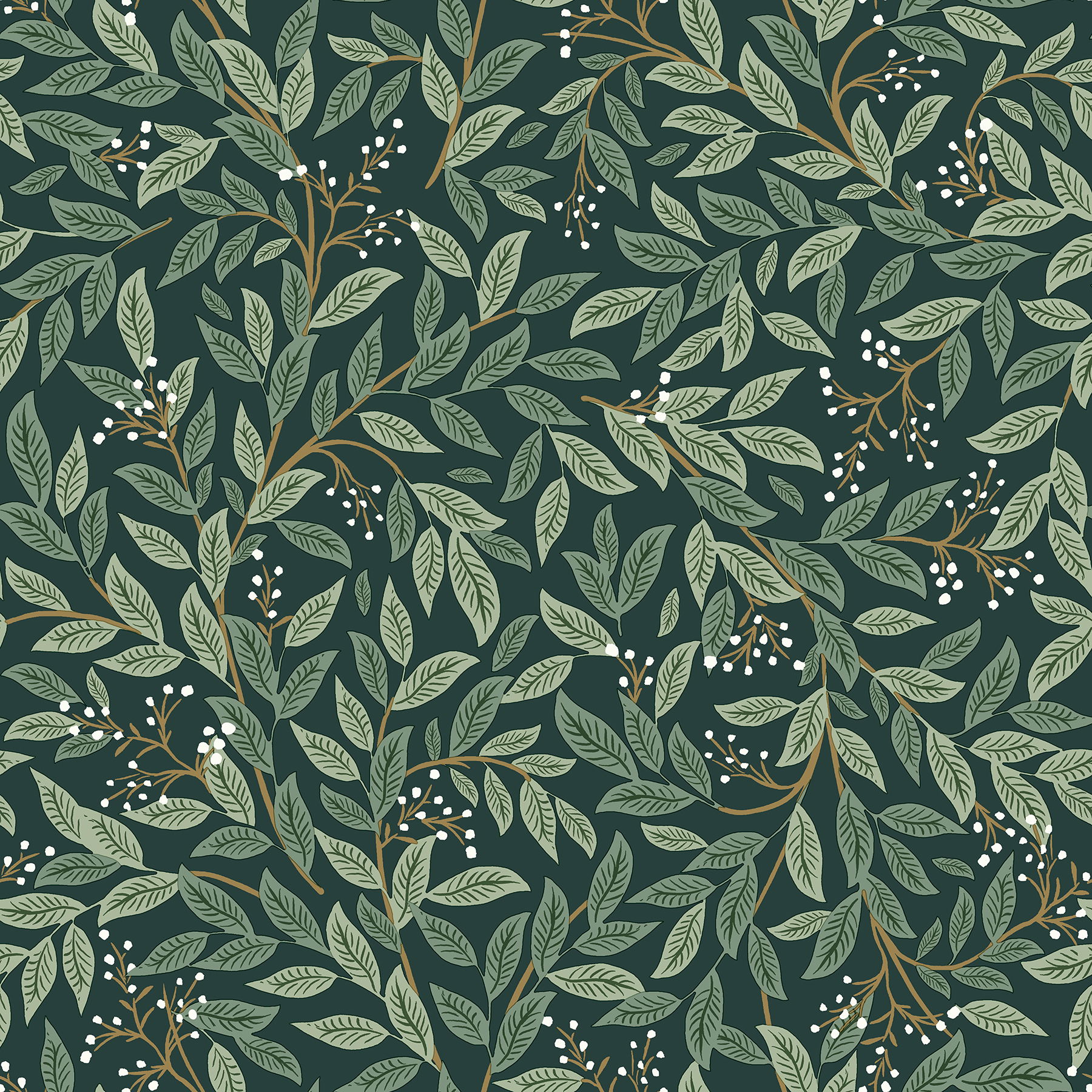 Willowberry Emerald Peel & Stick Wallpaper large image 