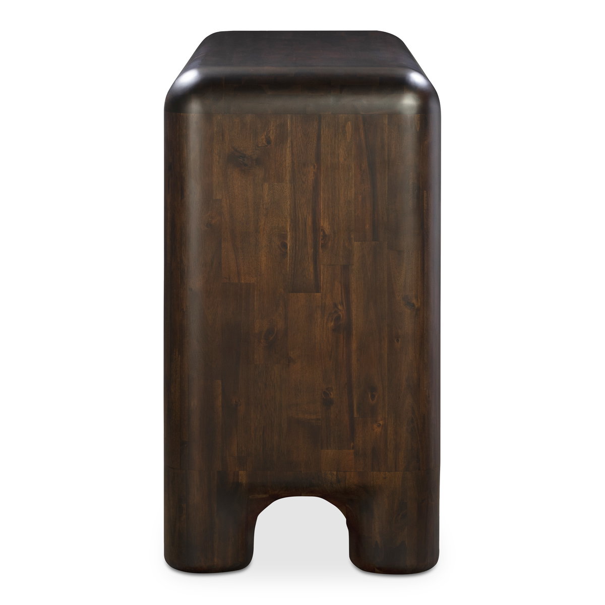 Rowan 6 Drawer Dresser Dark Brown, by Moe's Home, 58" width x 33" height x 18" depth View 3