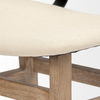 Haden 26.5' Seat Height Cream Upholstered Seat Brown Wood Frame Stool thumbnail 7