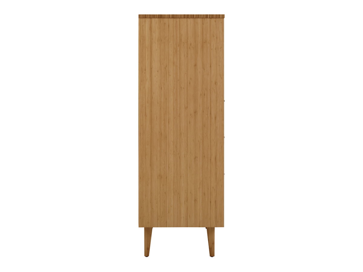 Sienna Five Drawer High Chest, Caramelized, Dresser by Greenington, 18.5" length x 26.75" width x 52.5" height View 4