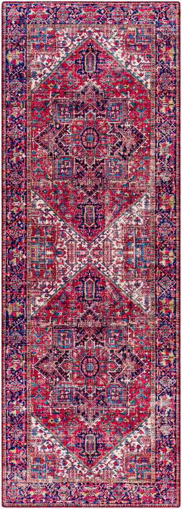 Iris Machine Woven Rug, by Surya, 9'6.17" length x 7'6.16" width