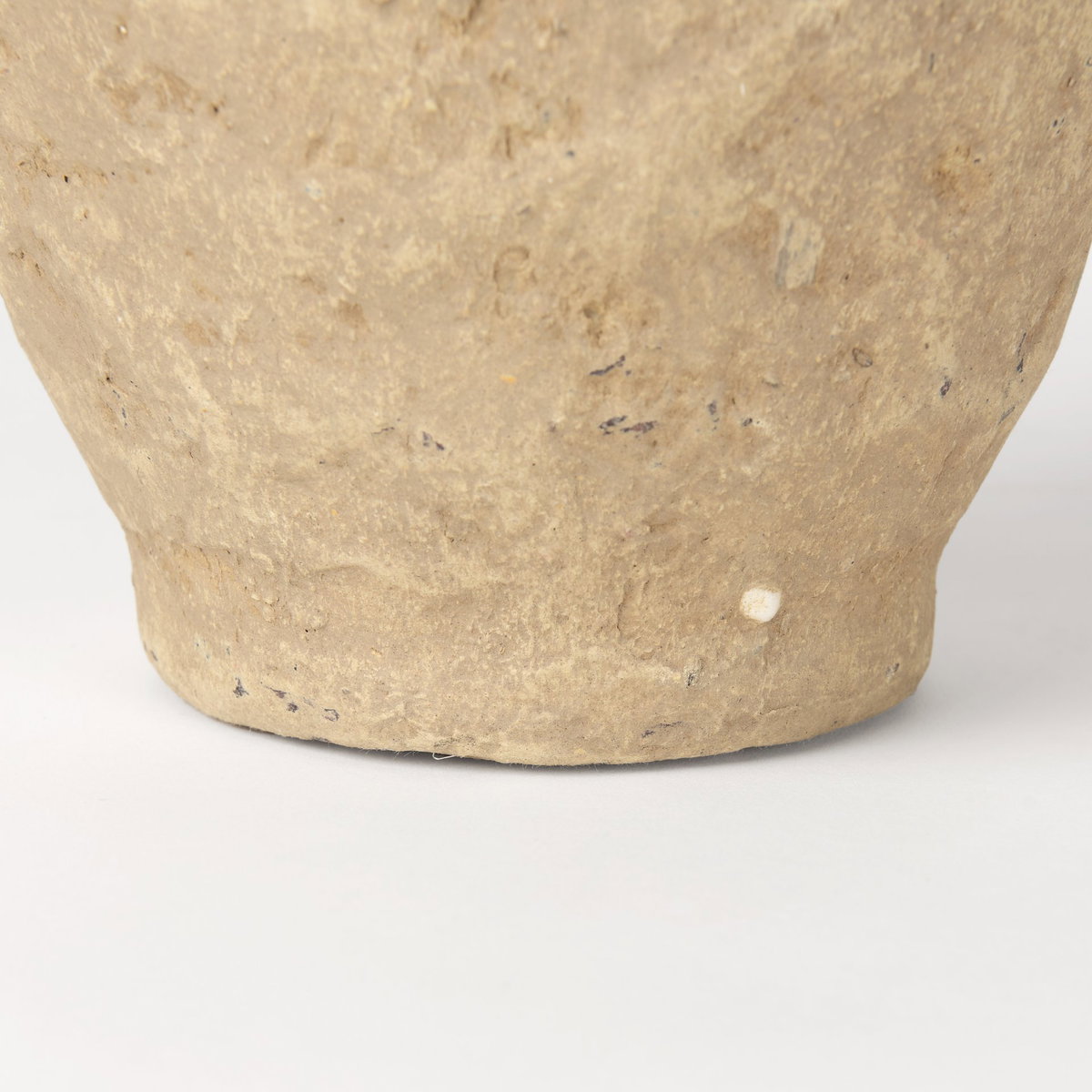 Rundal Small Beige Paper Mache Vase, by Mercana, 8" length x 8" width x 12" height View 8