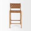 Shane Low Back 25.75in Seat Counter Stool | Brown Leather with Wood, Counter & Bar Stool by Mercana, 19" length x 21" width x 38" height thumbnail 6