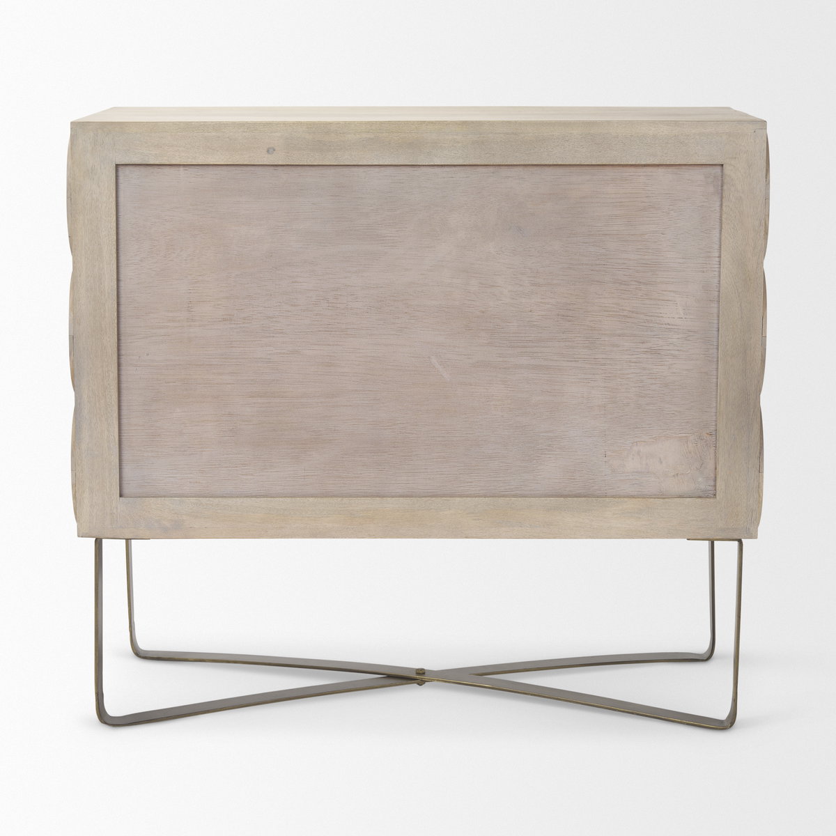 Excelsior 36.0L x 18.0W x 32.5H Light Brown Wood Gold Iron Base Accent Cabinet, Cabinets & Chest by Mercana, 36.5" length x 18.5" width x 32.5" height View 6