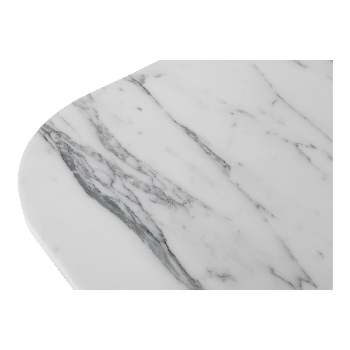Dash Accent Table White Calacatta Marble, Side & End Table by Moe's Home, 24" width x 22" height x 24" depth View 5