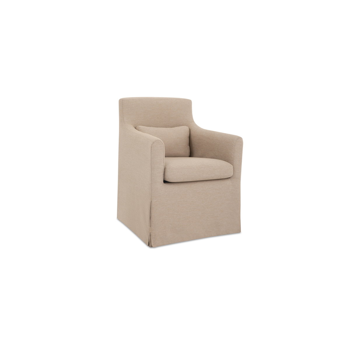 Lydia Outdoor Slipcover Dining Chair Light Brown, Outdoor Chair by Moe's Home, 2'2.4" width x 2'8.7" height x 2'2.2" depth View 2