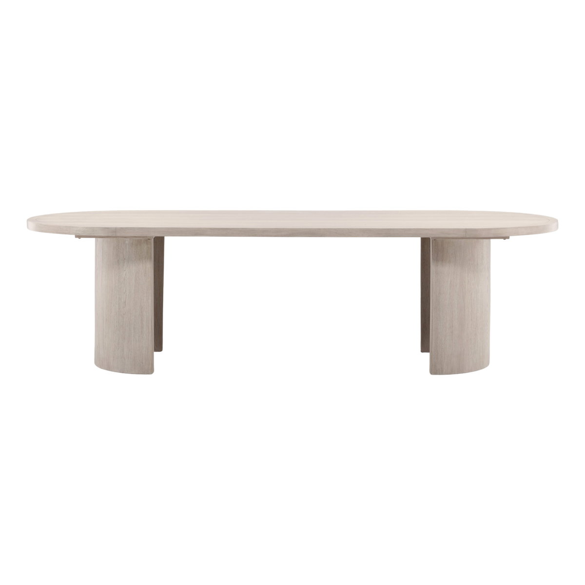 Sarai Dining Table Light Grey, by Dovetail, 109" width x 30" height x 42" depth View 2