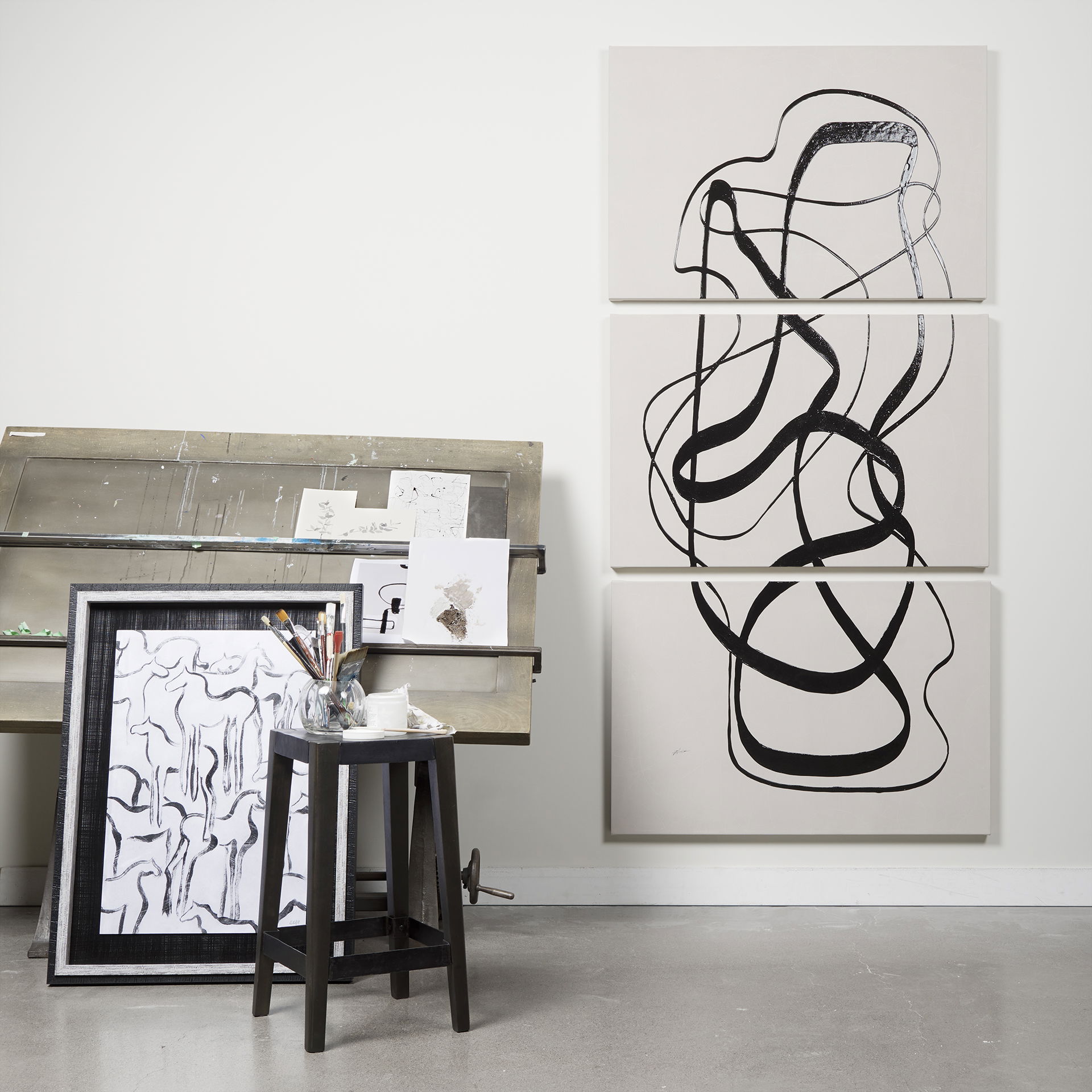 Nell 30' Seat Height Black Metal Seat & Foot Rest With Black Wood Legs Stool, Counter & Bar Stool by Mercana, 18" length x 15" width x 30" height View 2