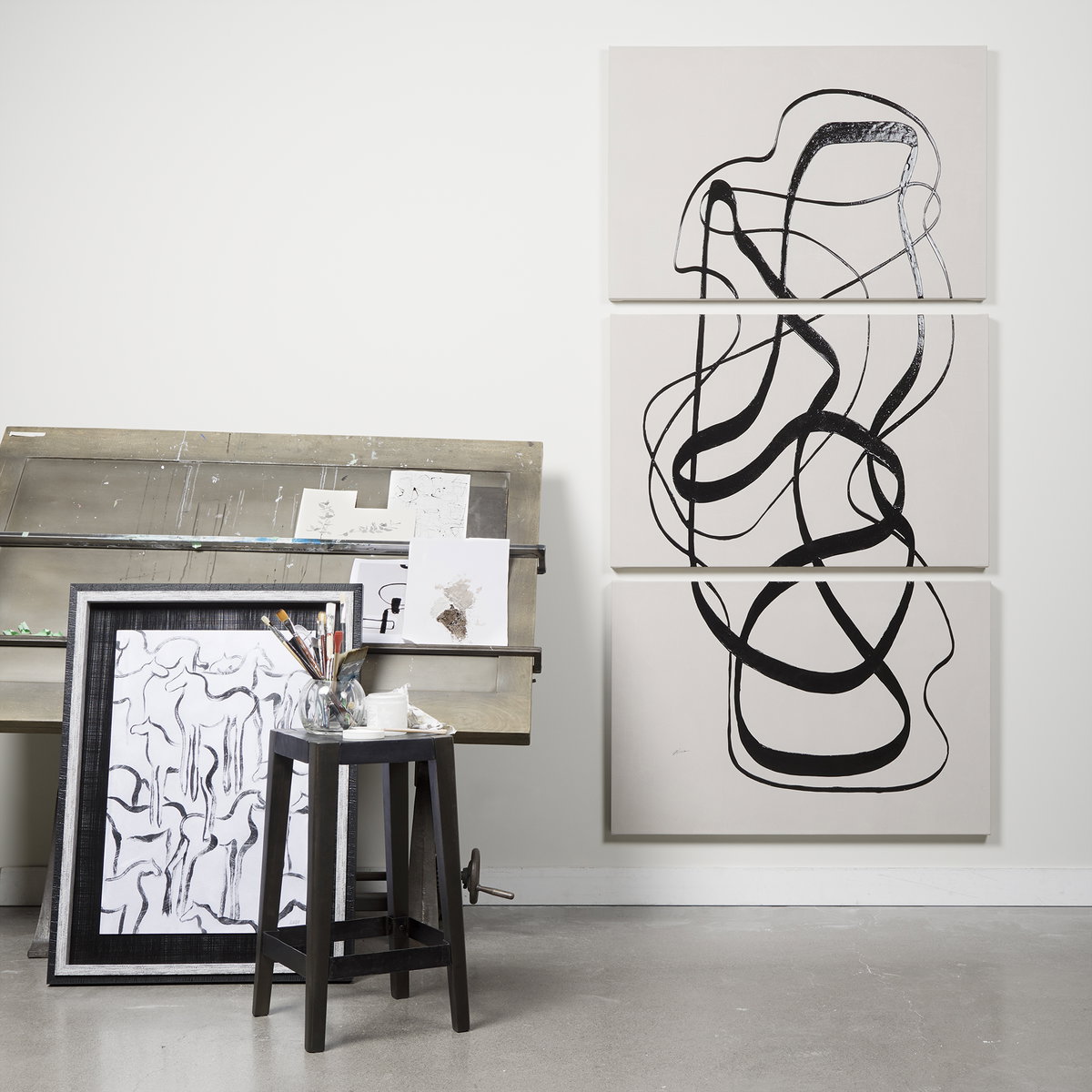 Nell 30' Seat Height Black Metal Seat & Foot Rest With Black Wood Legs Stool, Counter & Bar Stool by Mercana, 18" length x 15" width x 30" height View 2