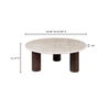 Landon Coffee Table Beige Travertine, by Moe's Home, 42" width x 16.14" height x 42" depth thumbnail 10