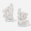 Charbel White Bookends Set/2, by Uttermost, 5.75" width x 9" height x 7.62" depth thumbnail 1