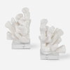 Charbel White Bookends Set/2, by Uttermost, 5.75" width x 9" height x 7.62" depth thumbnail 1