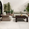 Barclay Outdoor Coffee Table Brown, Outdoor Table by Moe's Home, 3'11.99" width x 1'3.51" height x 3'11.99" depth thumbnail 7