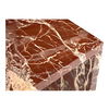 Rosa Accent Table Rosso Levanto Marble, Side & End Table by Moe's Home, 20" width x 20" height x 20" depth thumbnail 5