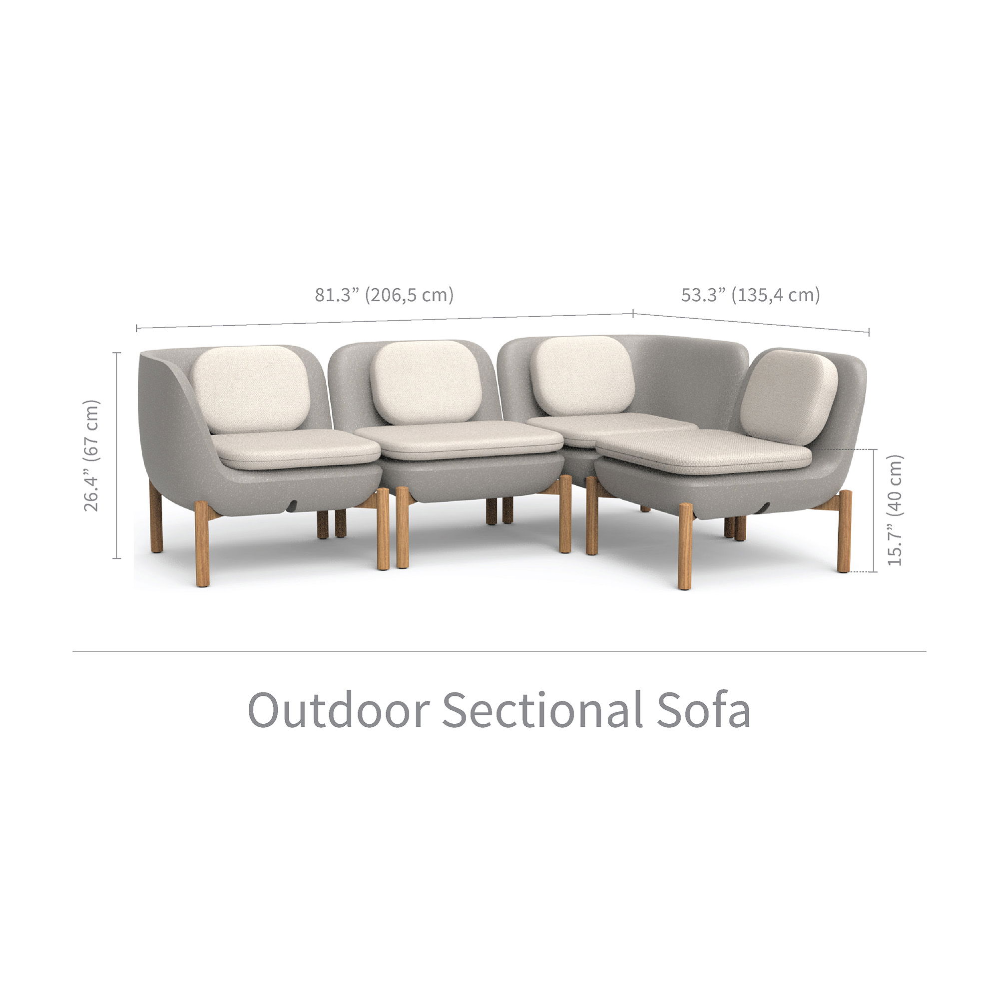 Inou Elements Modular Four-seater Sectional Sofa large image 
