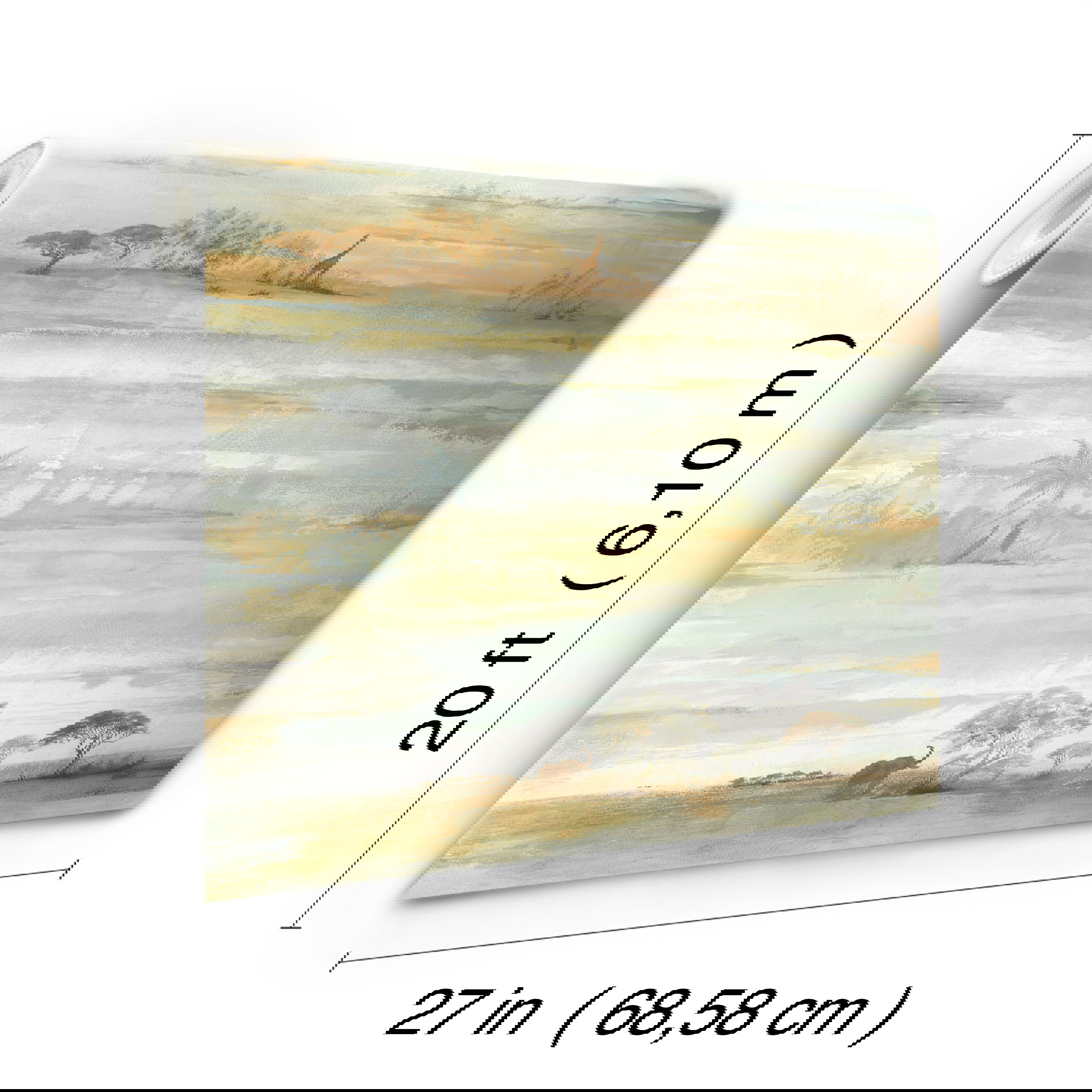 Savanna Sunset Beige Peel & Stick Wallpaper large image 