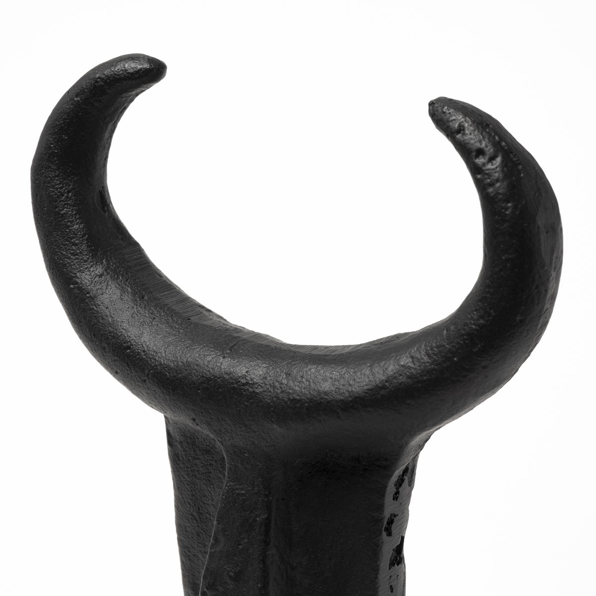 Caleb 4L x 5W Black Metal Tribal Figurine, Decorative Object by Mercana, 3.5" length x 5" width x 9" height View 7
