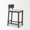 Soren Dark Brown Wood with Oatmeal Fabric Counter Stool thumbnail 6