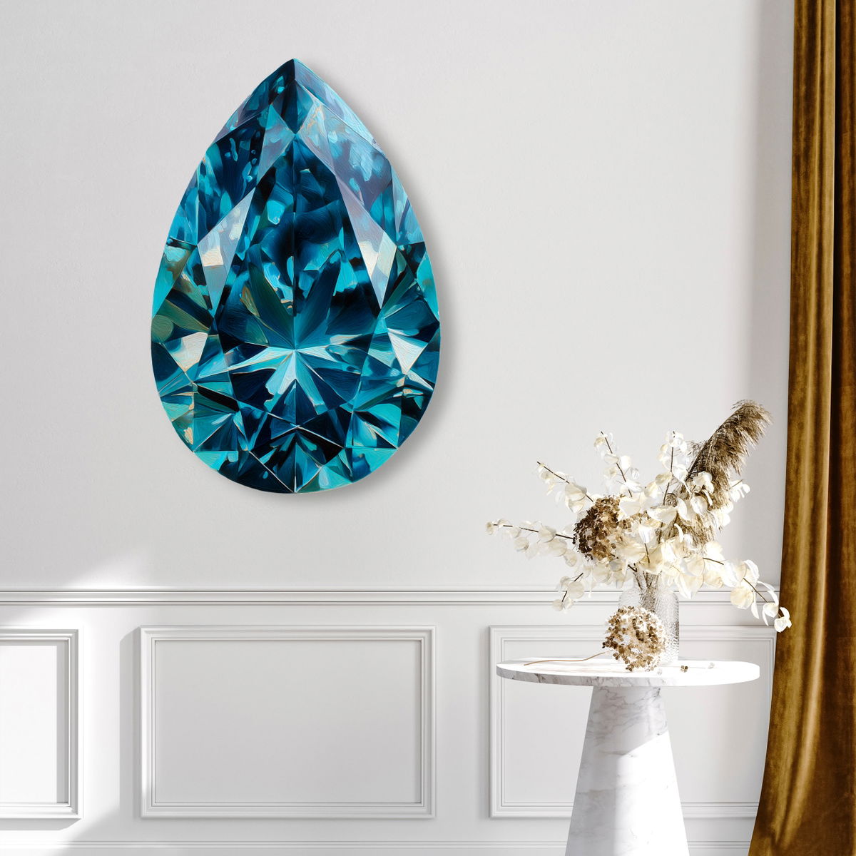 Aqua Dusk Pear III (No Embellishment), Art by Oliver Gal,  20 View 2