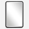 Croften Black Vanity Mirror, by Uttermost, 1'8.25" width x 2'6.25" height x 2.25" depth thumbnail 1
