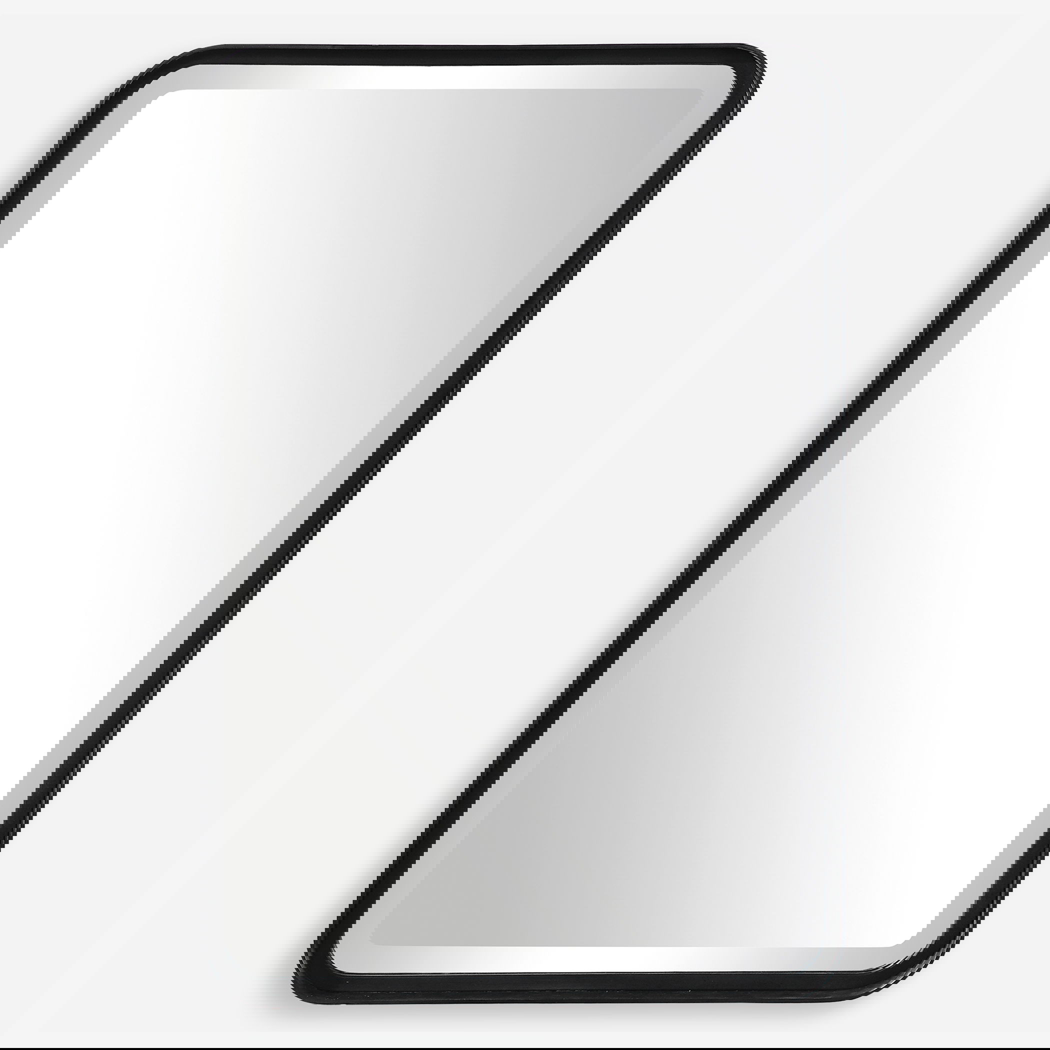 Croften Black Vanity Mirror, by Uttermost, 20.25" width x 30.25" height x 2.25" depth View 1