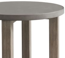 Online Designer Dining Room Abbott White Concrete & Acacia Side Table