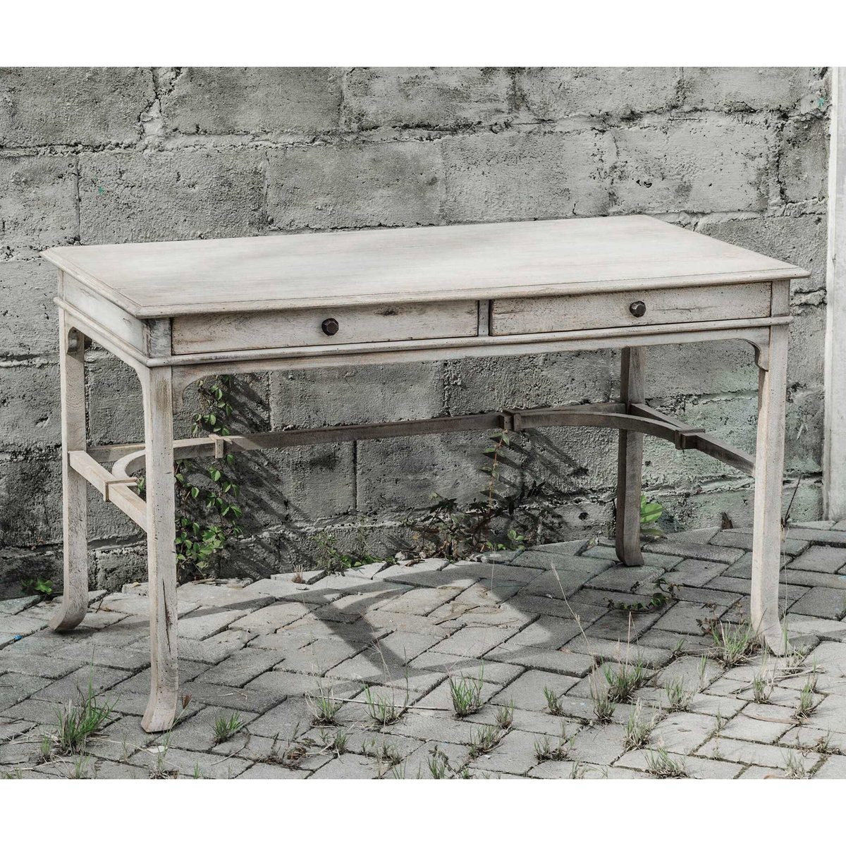 Bridgely Aged Writing Desk, by Uttermost, 52" width x 30" height x 27" depth View 6