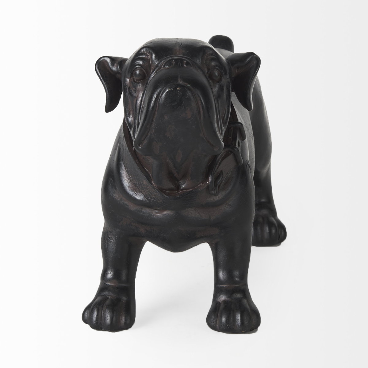 Hugo 5L x 13W Black Resin Bulldog, Decorative Object by Mercana, 5" length x 12.99" width x 8.27" height View 4